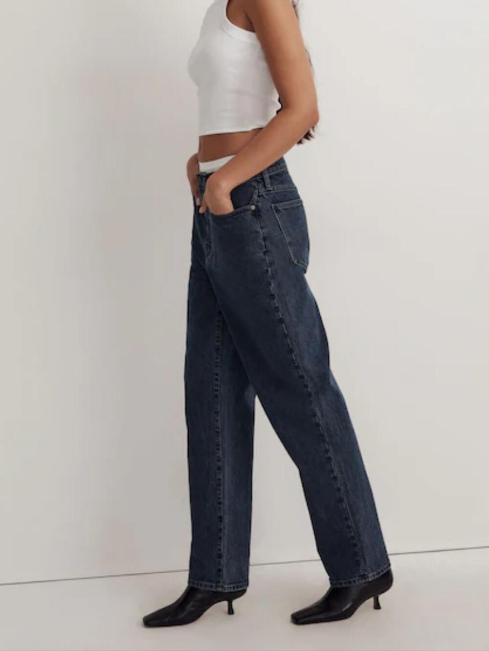 Madewell The Dad Jean in Charcoal Indigo Wash